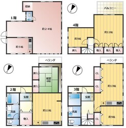 津田本町戸建ての物件間取画像